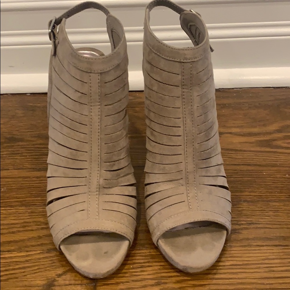 Open toe booties